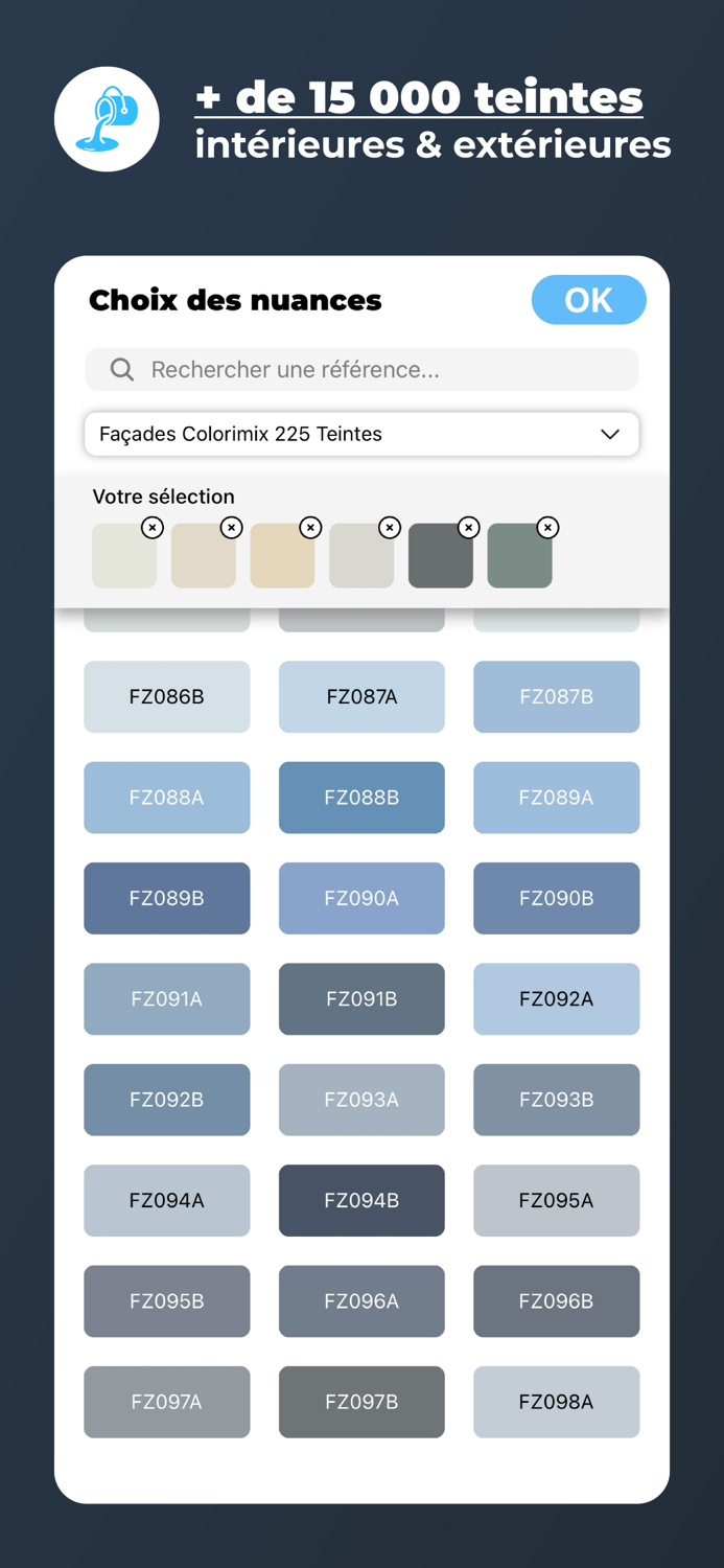 L’Univers du Peintre, nuancier