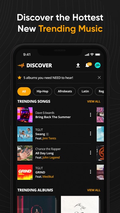 Audiomack - Stream New Music iPhone app afbeelding 3