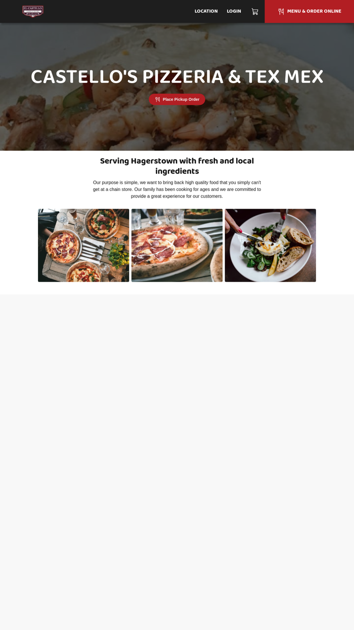 Castellos Pizzeria  Tex Mex