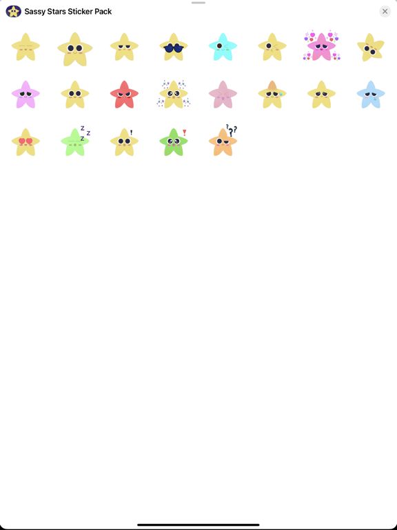 Sassy Stars Sticker Pack screenshot 2