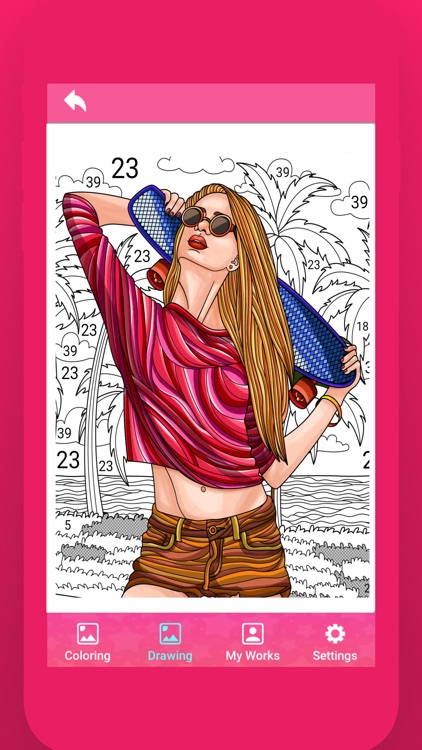 Drawing and coloring by number