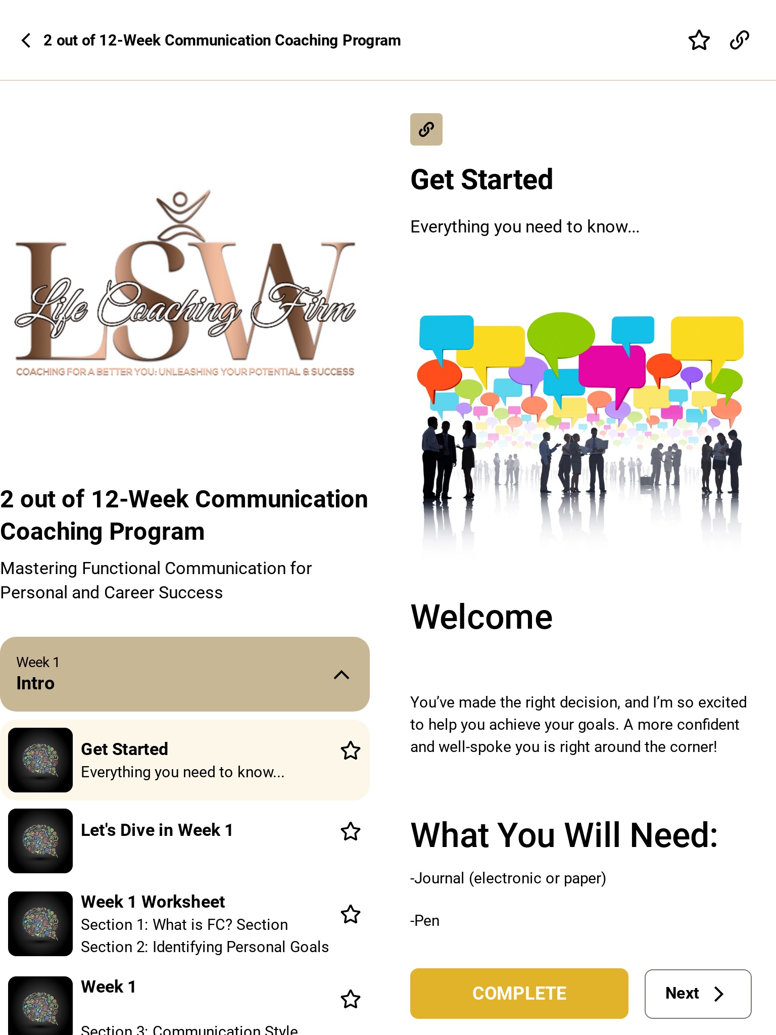 LSW LIFE COACHING JOURNEY screenshot 2