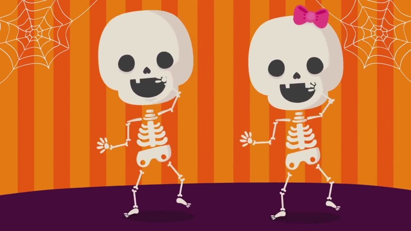 Shake Dem Halloween Bones Skeleton Dance Halloween Song for Kids The Kiboomers (feat. Sara Diamond and Christopher Pennington from The Kiboomers) - The Kiboomers - Video - Musik Store