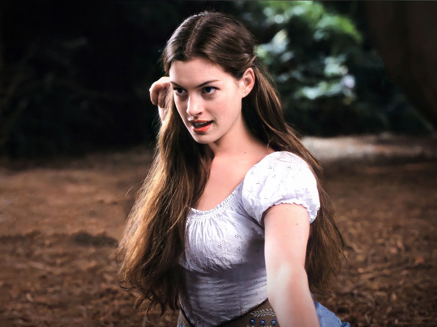 anne hathaway long hair ella enchanted